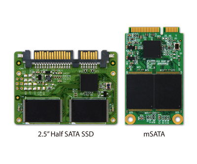 Half SATA и mSATA SSD от Transcend