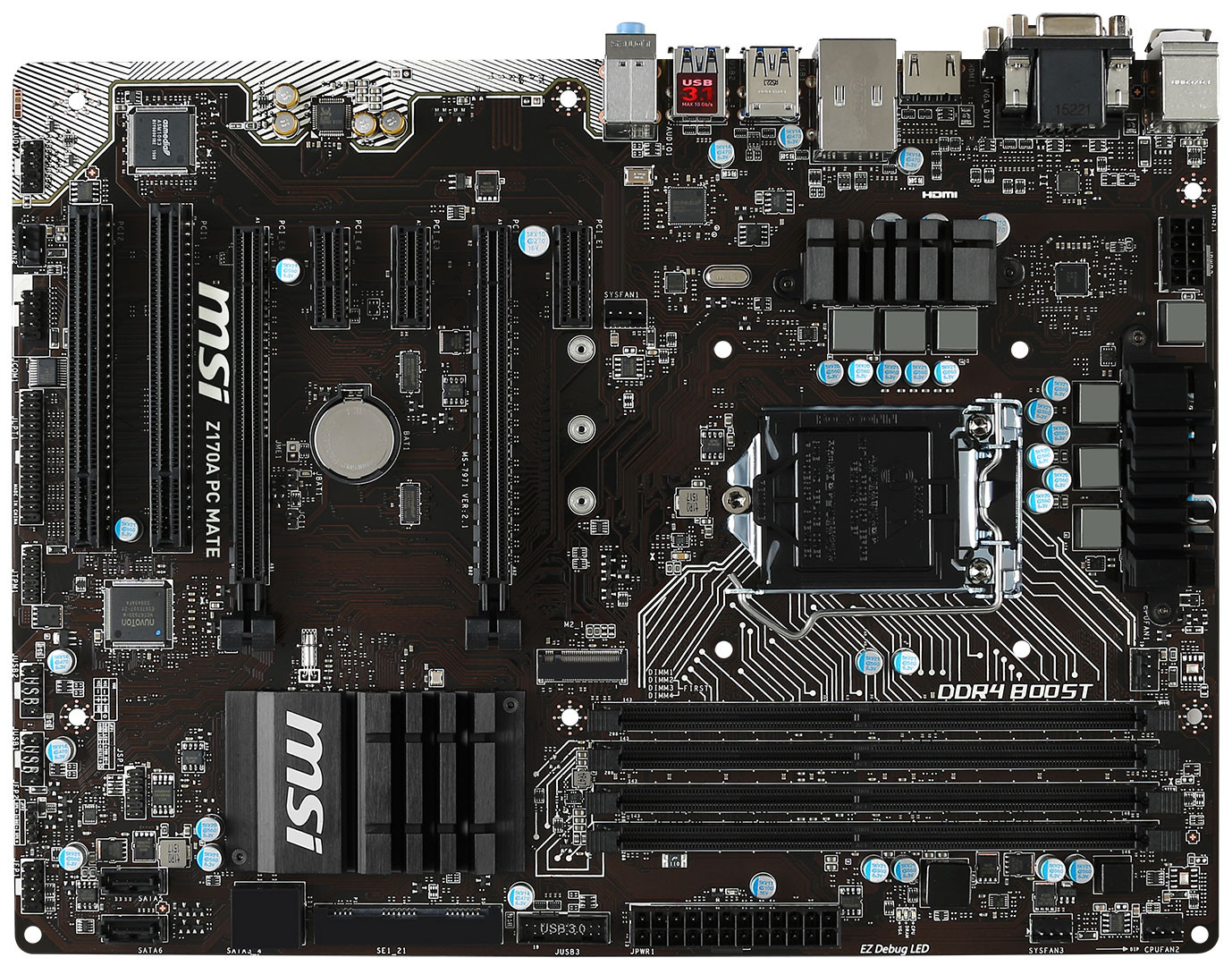Msi Unveils The Z170a Pc Mate Motherboard Techpowerup