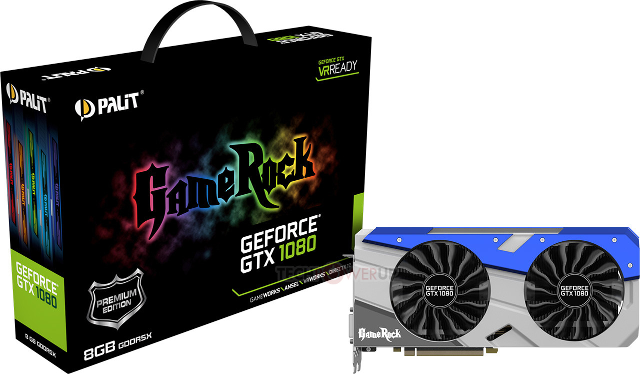Palit Announces the GeForce GTX 1080 GameRock and Super JetStream 
