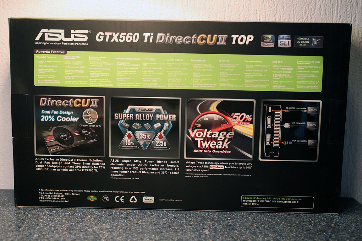 Обзор видеокарты GeForce GTX 560 DirectCU II TOP