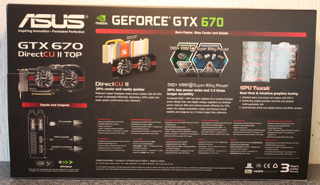 Обзор и тест ASUS GeForce GTX 670 DirectCU II TOP