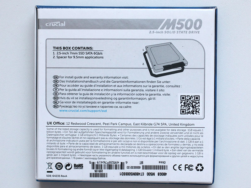 Тест SSD Crucial M500 480ГБ