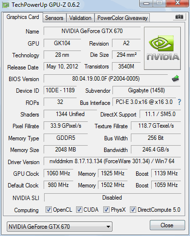 Nvidia Geforce Gtx 670   -  9