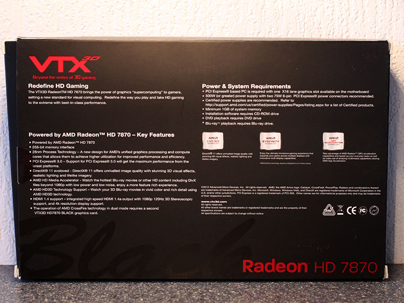 Обзор и тест VTX3D Radeon HD 7870 Black (Tahiti LE)