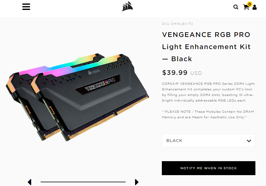 miljø melon Skalk Corsair is selling dummy RGB RAM sticks | TechPowerUp Forums