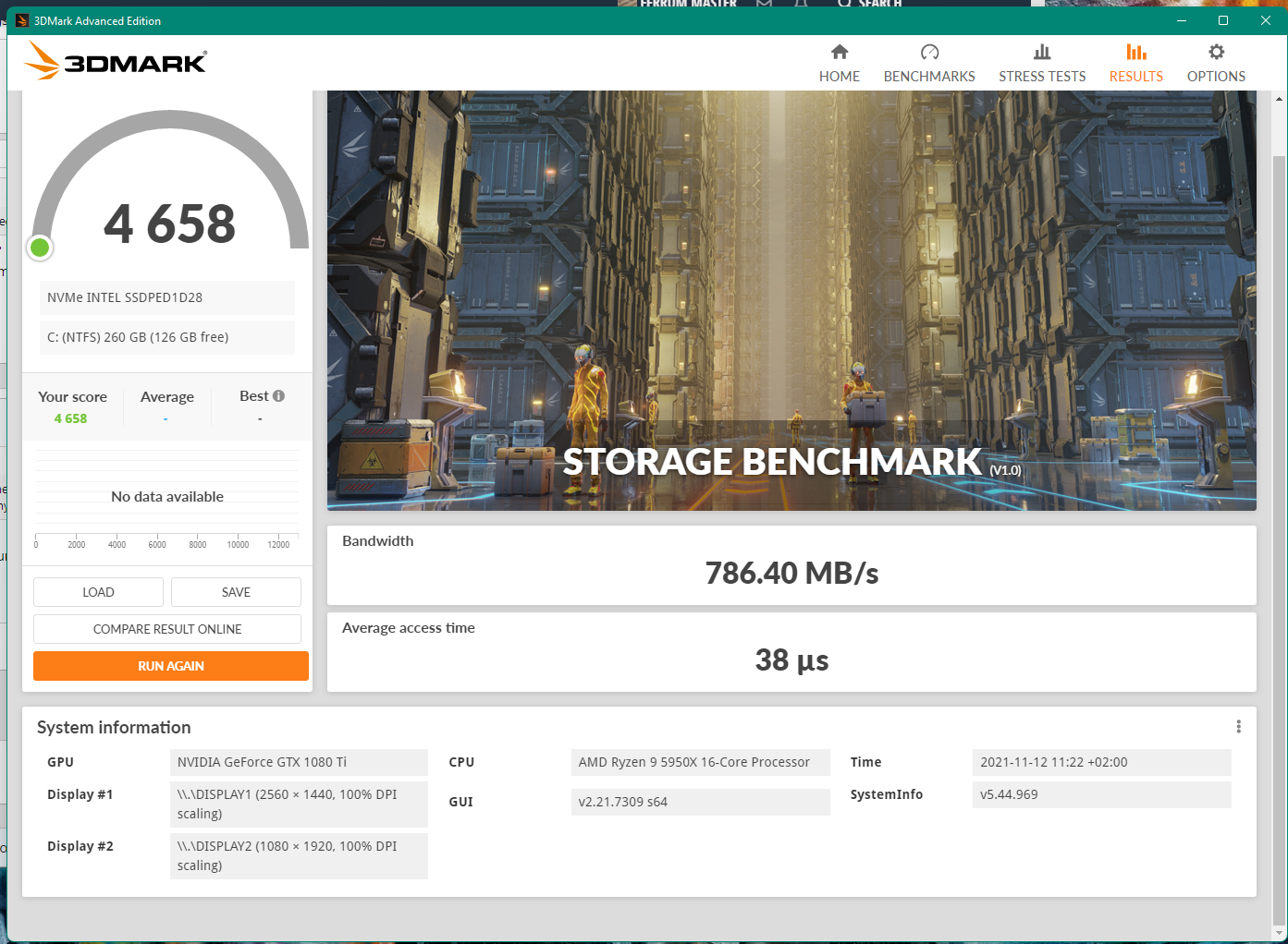 Benchmark 3DMark Storage - Epic Games Store