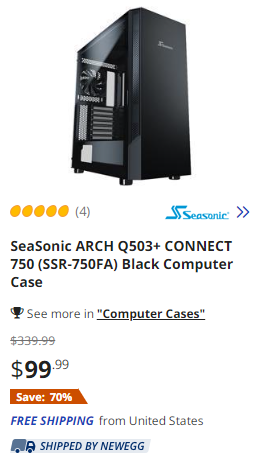 Seasonic ARCHQ503+Connect750(SSR-750FA) Case