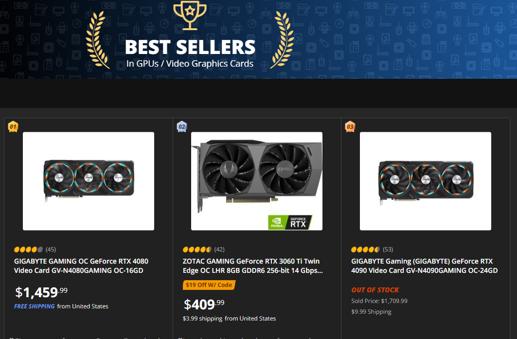 NVIDIA GeForce RTX 4080 Graphics Cards Now Available at Newegg.com