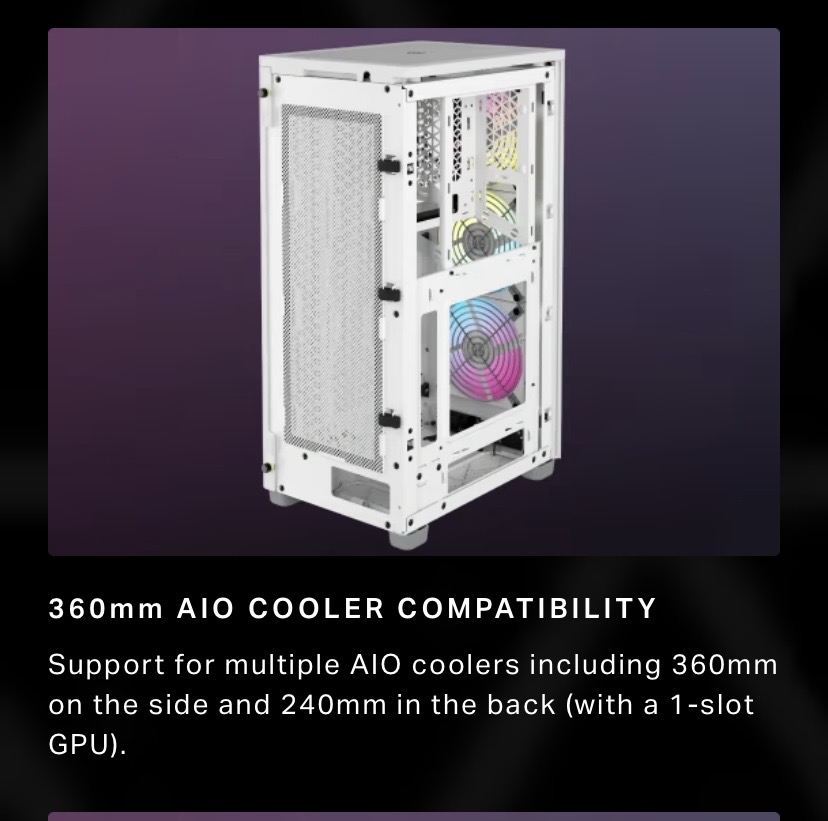 予約販売品 特別価格CORSAIR 2000D AIRFLOW Mini-ITX PC ケース ブラック - フォームファクタ スチール