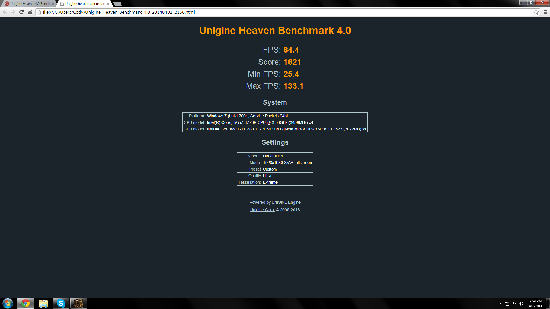 Unigine Heaven 4.0 Benchmark Scores | TechPowerUp Forums