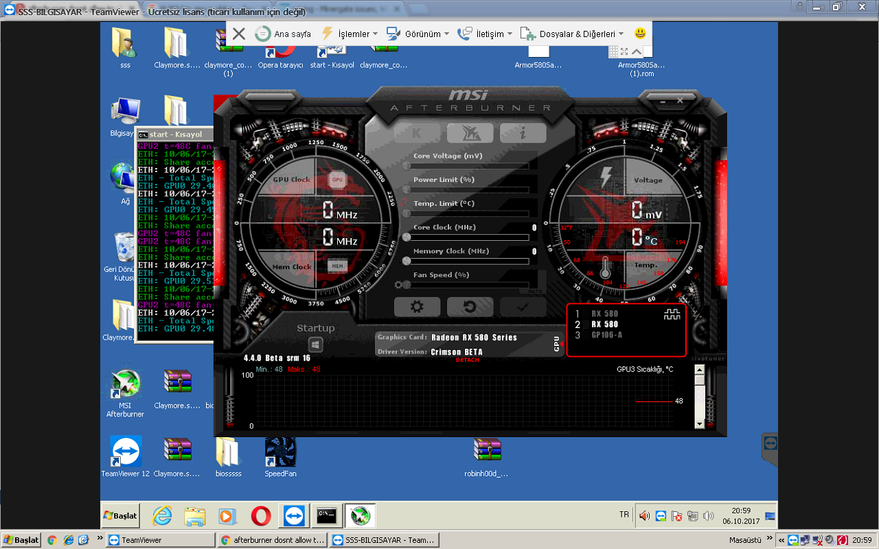 afterburner dosnt allow to change the values for rx580 8gb