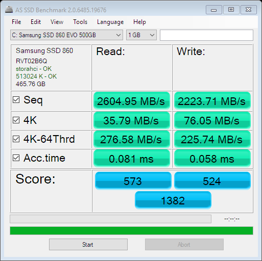 as-ssd-bench Samsung SSD 860 Rapid mode on 28.12.2018 11-55-52 PM.png