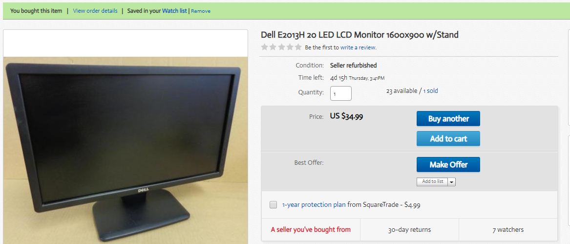 Dell E2013H 20 LED LCD Monitor 1600x900 w-Stand - eBay 11-11-2018 12-32-47 AM.png