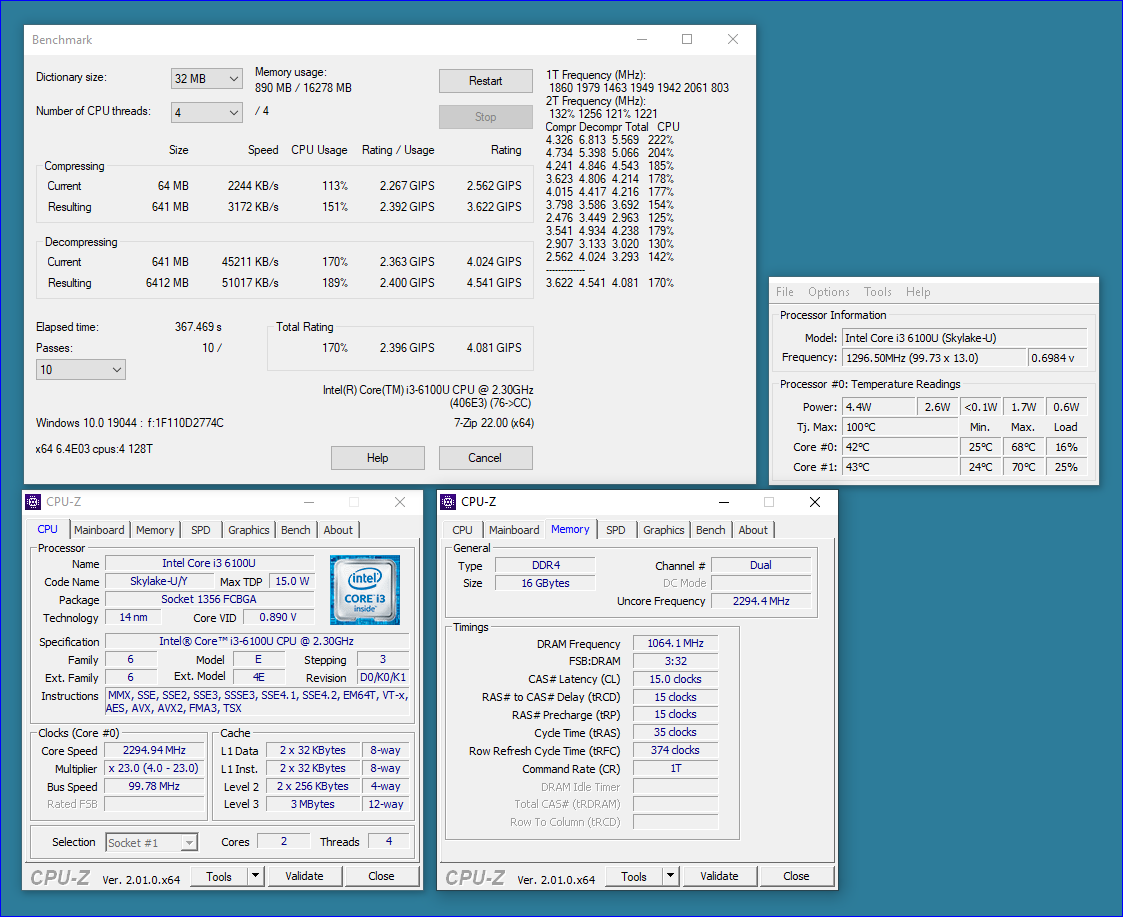 Intel i3 6100U 7zip Benchmark.PNG