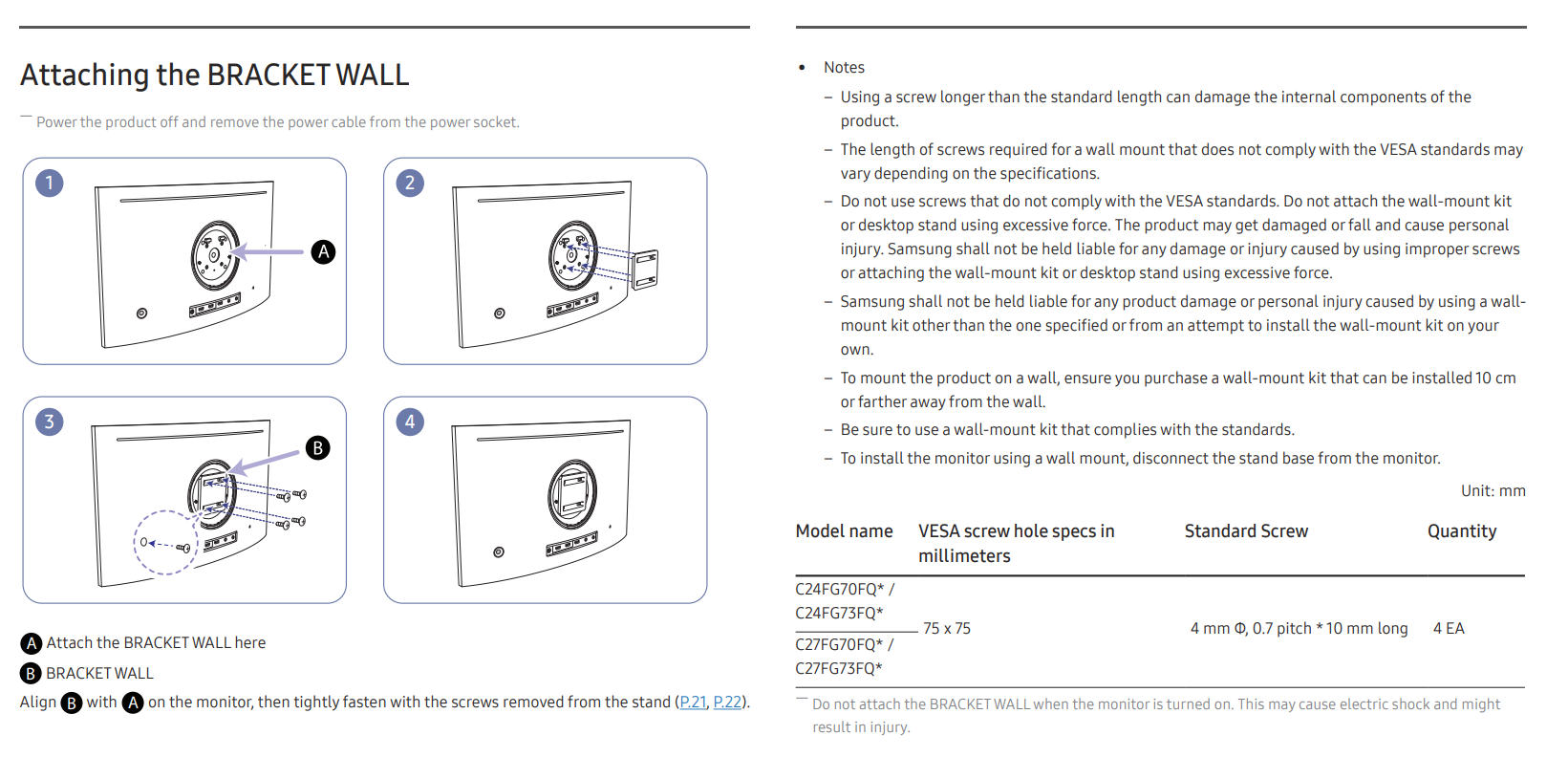 Help Needed: Samsung Odyssey G5 VESA Mount Adapter : r/Monitors
