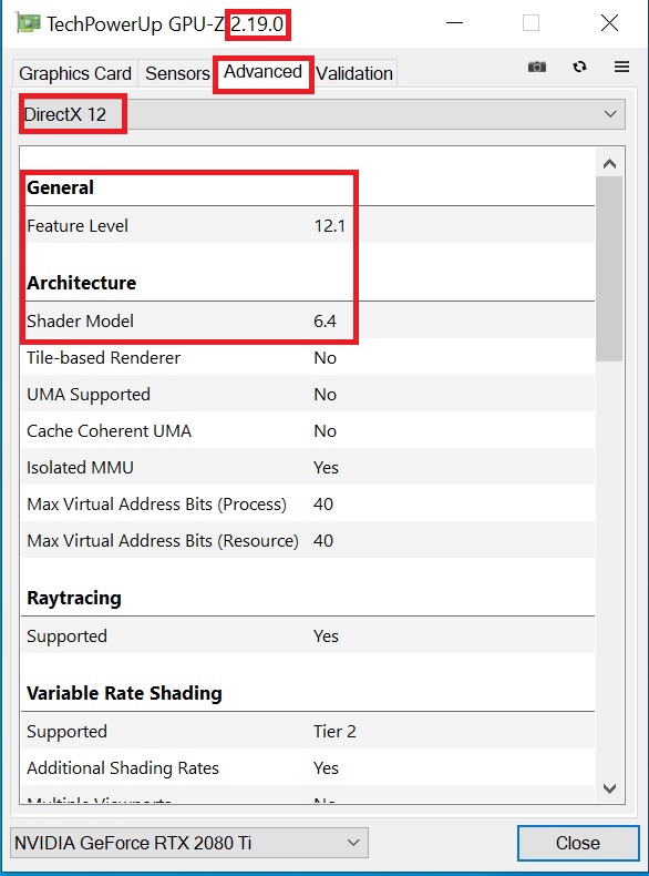 Identifying the DirectX Feature Level your graphics card supports