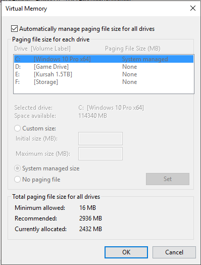 Van at opfinde Frivillig Virtual memory with large RAM | TechPowerUp Forums