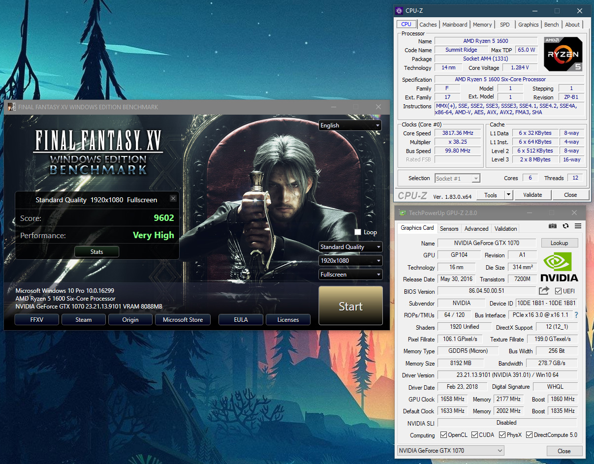 Post your final fantasy xv benchmark results page 6 techpowerup forums