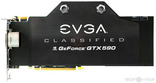 EVGA GTX 590 CLASSIFIED Hydro Copper Image
