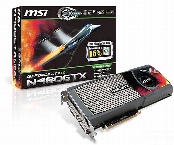 MSI Shows off N480GTX Graphics Card TechPowerUp