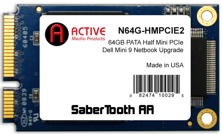 Active Media Products Ships 64GB PATA Mini PCI-E SSD Upgrade for 