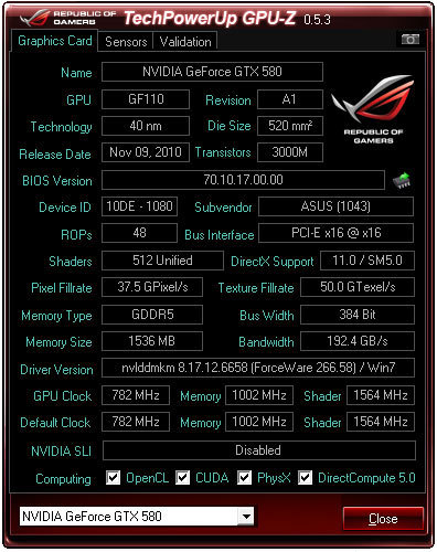 gpu z rog