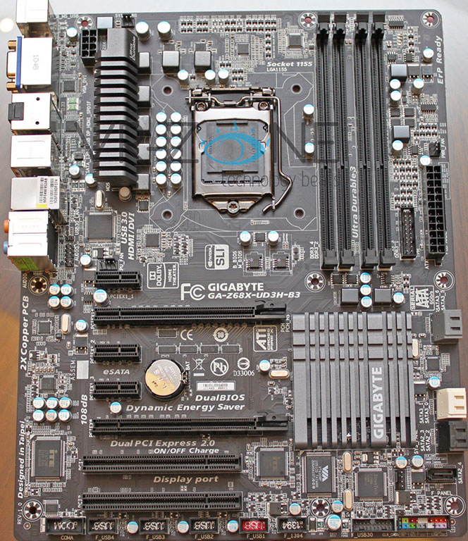 Gigabyte GA Z UD3H B3 Motherboard Pictured   TechPowerUp
