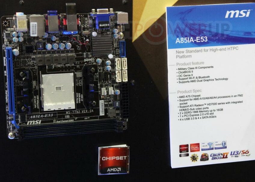 MSI Unveils Mini ITX Socket FM2 Motherboard A85IA E53 TechPowerUp