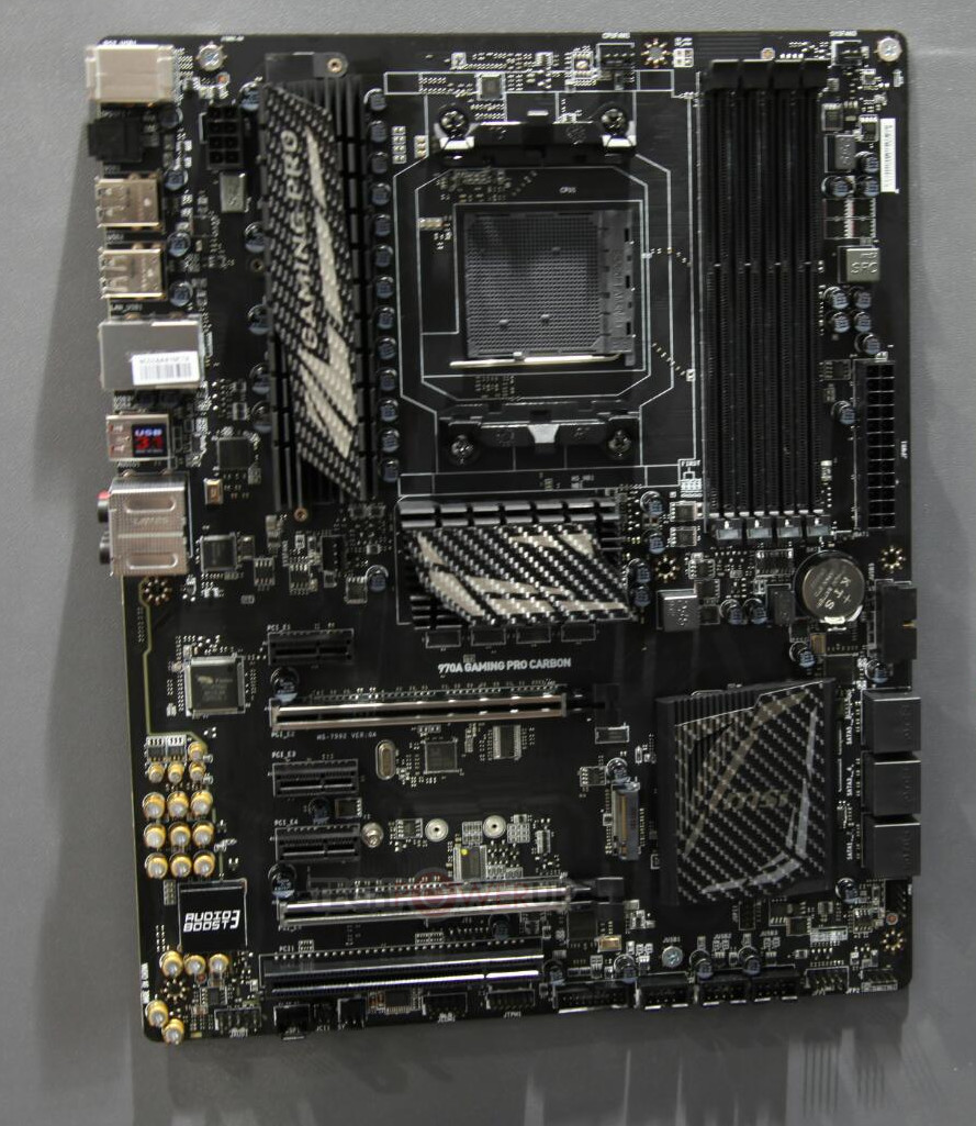 MSI 970A Gaming Pro Carbon Motherboard Pictured | techPowerUp