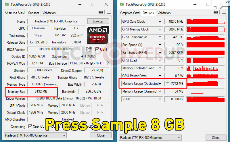 Memory unlock της AMD RX 480 από 4GB σε 8GB 16a