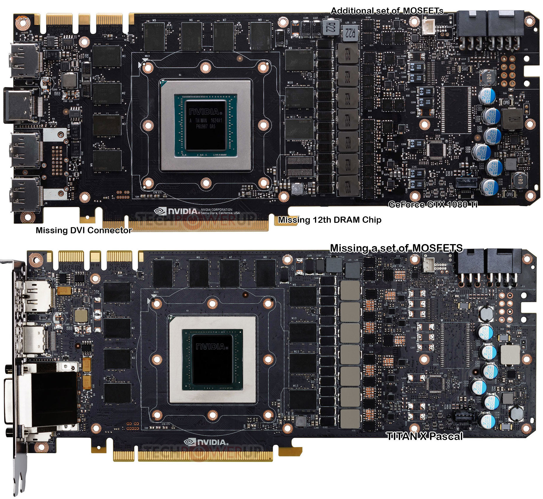 sekvens Kro Som Reference GeForce GTX 1080 Ti PCB Compared with TITAN X Pascal | TechPowerUp