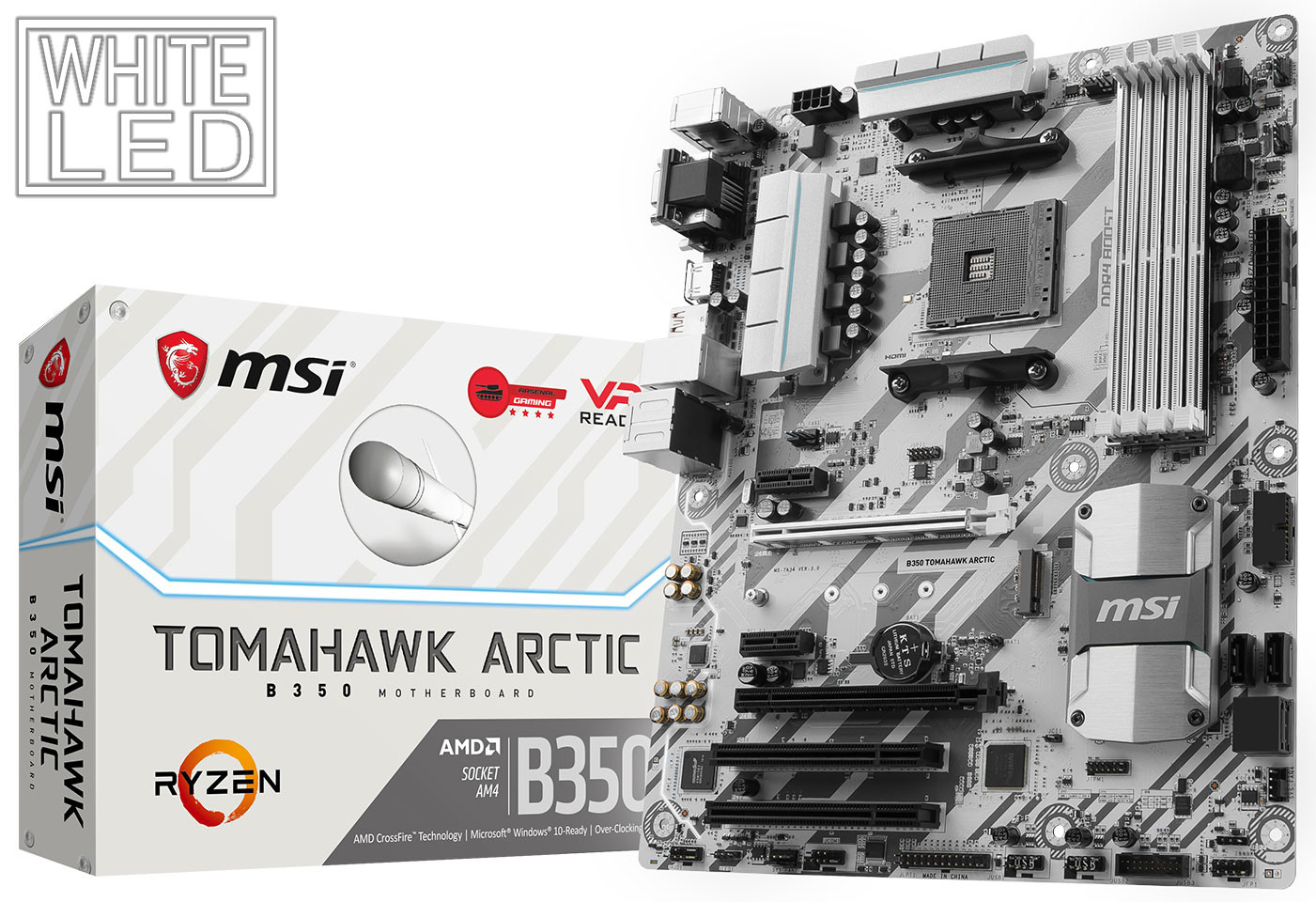 MSI Also Unveils the B350 Tomahawk Arctic and B350M Mortar Arctic Motherboards TechPowerUp