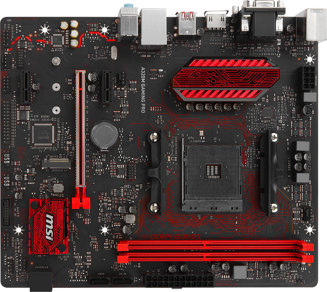 MSI A320M GAMING PRO Desktop Motherboard - AMD A320 Chipset - Socket AM4 -  Micro ATX