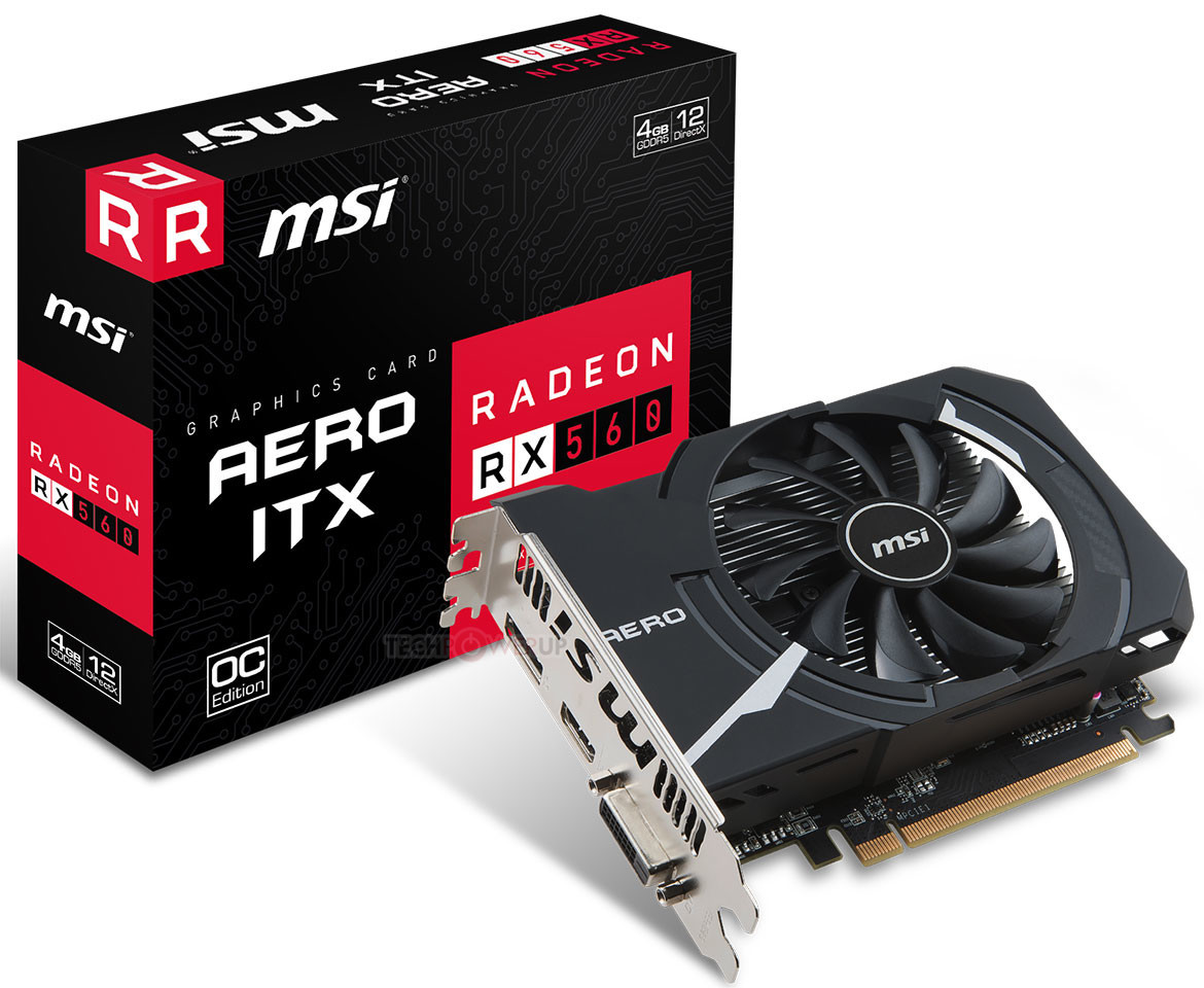 MSI Intros Radeon RX 560 Aero ITX Series Graphics Cards | TechPowerUp
