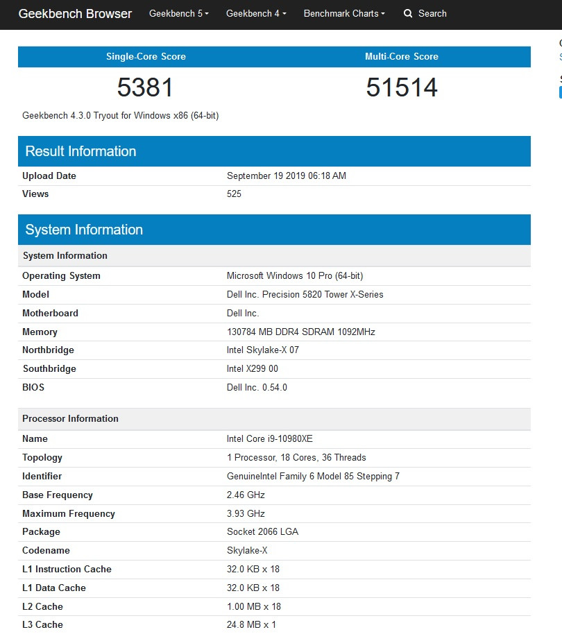 Intel Core i9-10980xe LGA2066 4.8GHZ For ASUS ROG Rampage VI