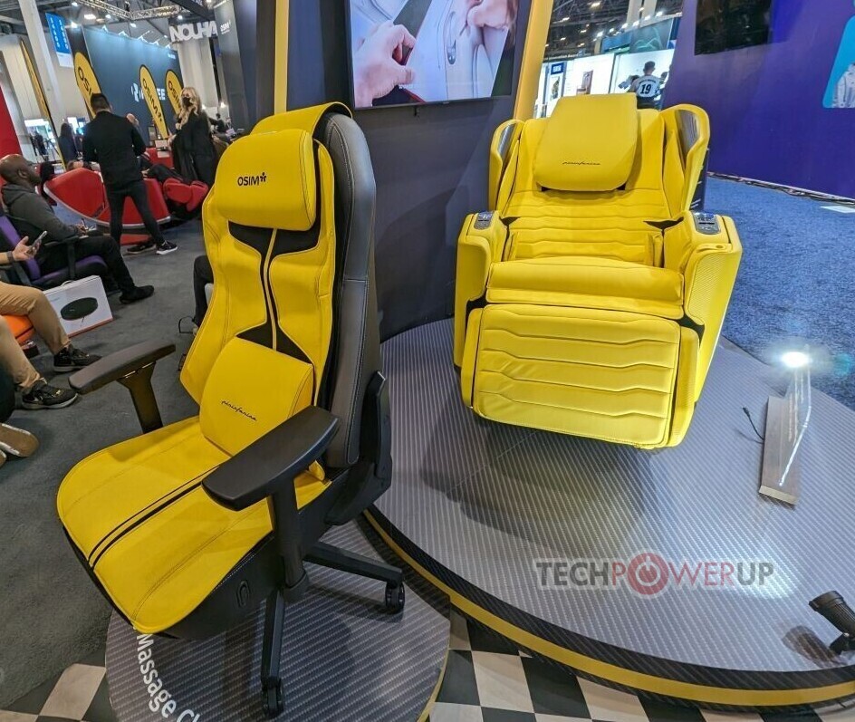 Yellow massage chair discount