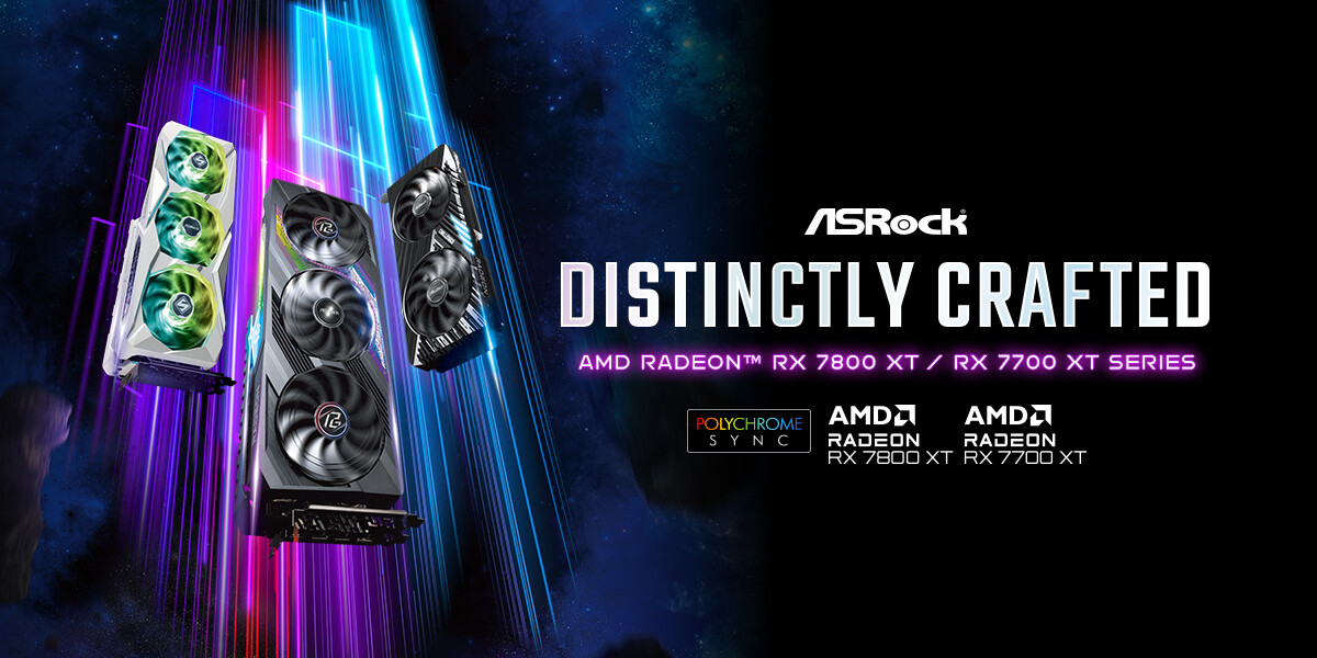ASRock > AMD Radeon™ RX 7700 XT Steel Legend 12GB OC