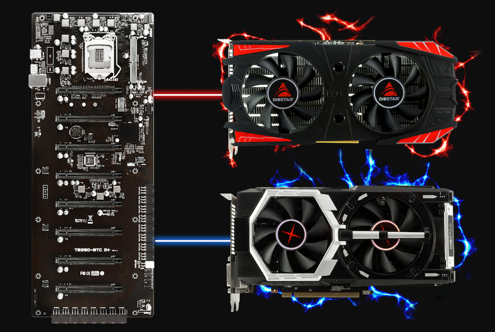 BIOSTAR Launches the TB250-BTC D+ Motherboard With 8-way GPU Support
