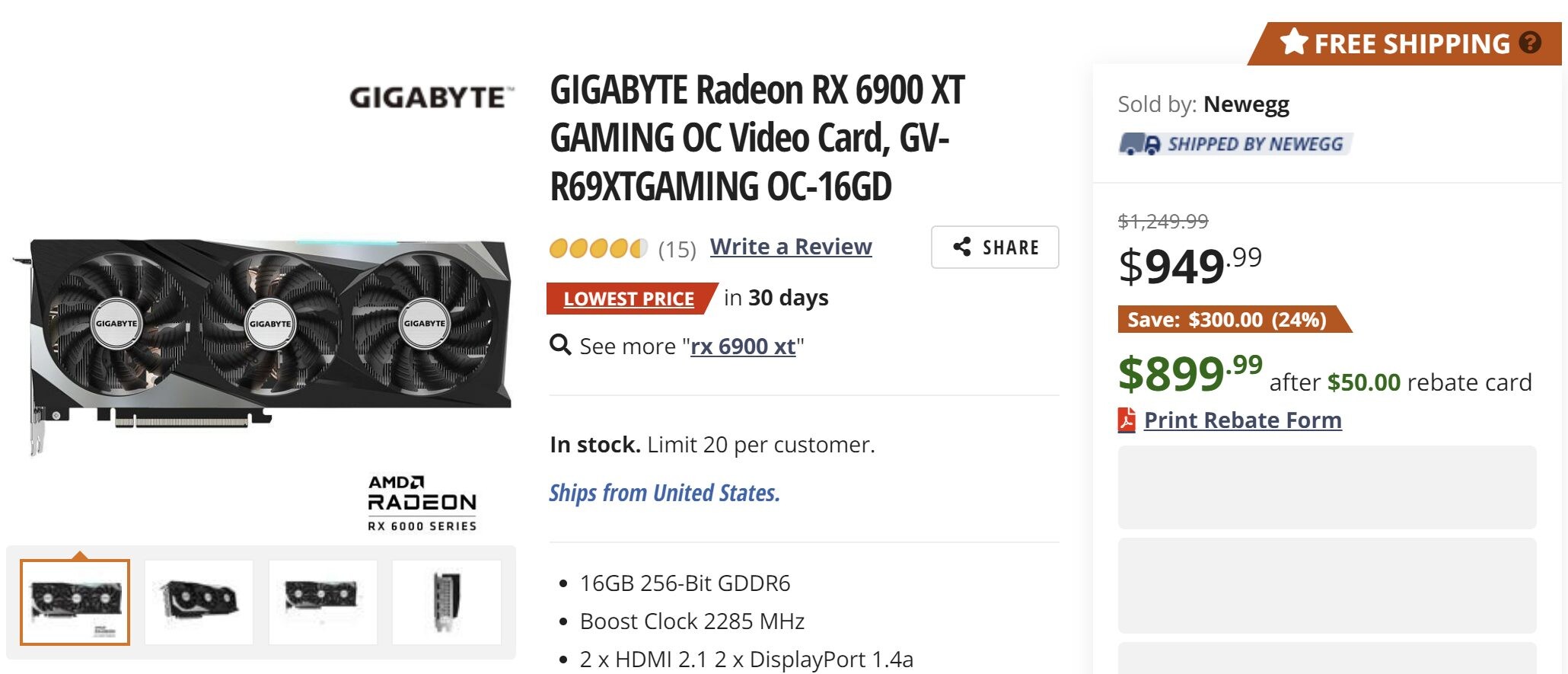 Gigabyte announces Radeon RX 6800 XT pricing, AORUS Master for 899