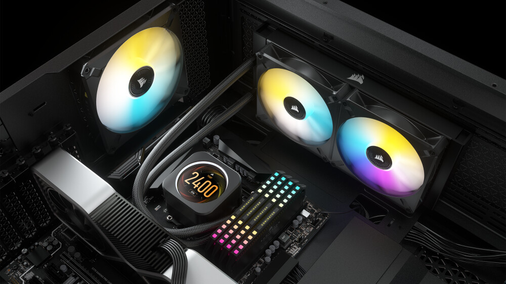 Corsair ICUE LINK H150i RGB Wasserkühlung 360 mm Intel und AMD CPU