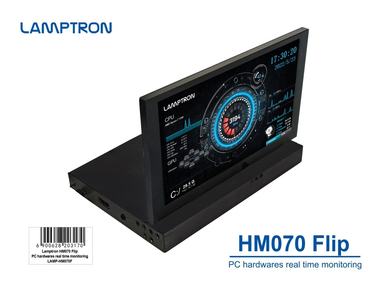 Bibliografía autor mecanógrafo Lamptron lanza el monitor de hardware para PC Flip LCD HM070 -