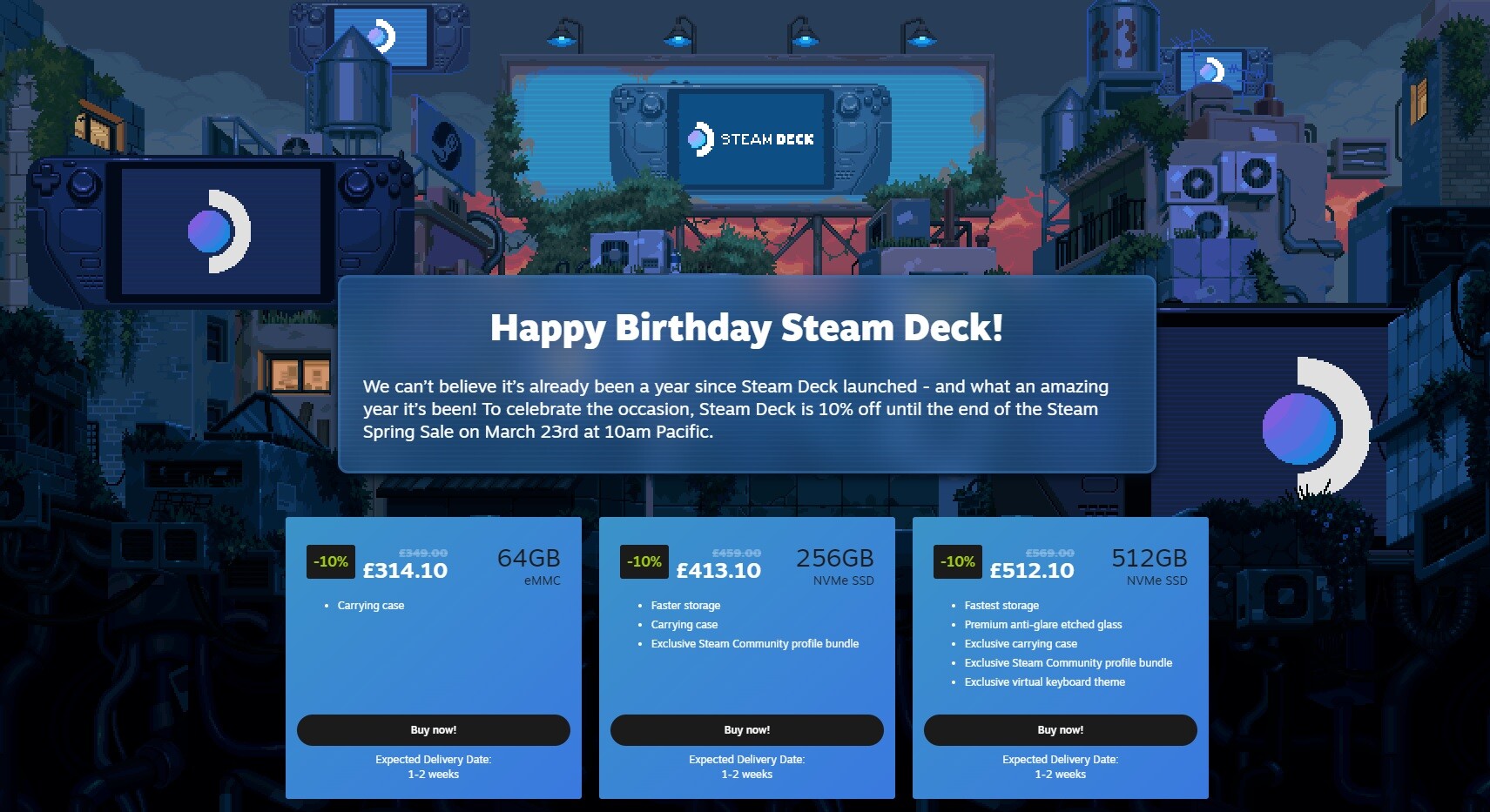 Steam Deck 64GB Version One Year Later 