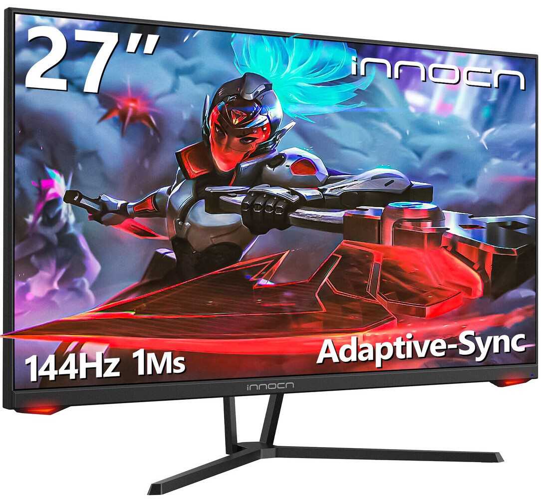 INNOCN 27 pulgadas 2K QHD 144Hz Gaming Monitor 27G1R es una pantalla  inteligente Elite para jugadores 