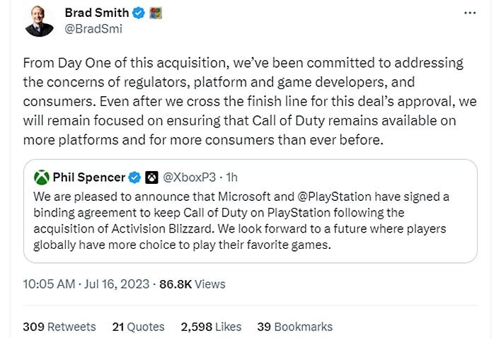 Tweet You Retweeted Phil Spencer Had good calls this week with leaders at  Sony. I confirmed