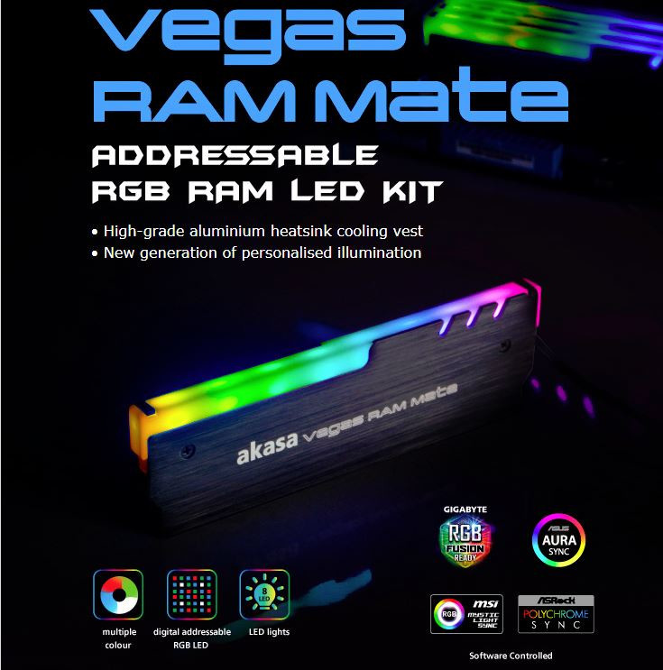 besked nederlag Kælder Akasa Vegas RAM Mate is a Trident Z-lookalike for your Non-RGB Memory  Modules | TechPowerUp Forums