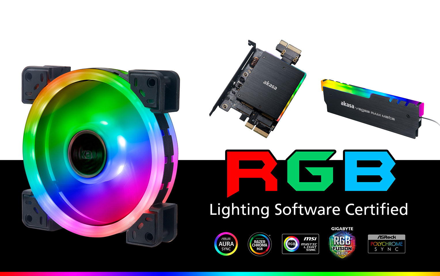 Akasa Addressable RGB Products Now Razer Chroma Certified |