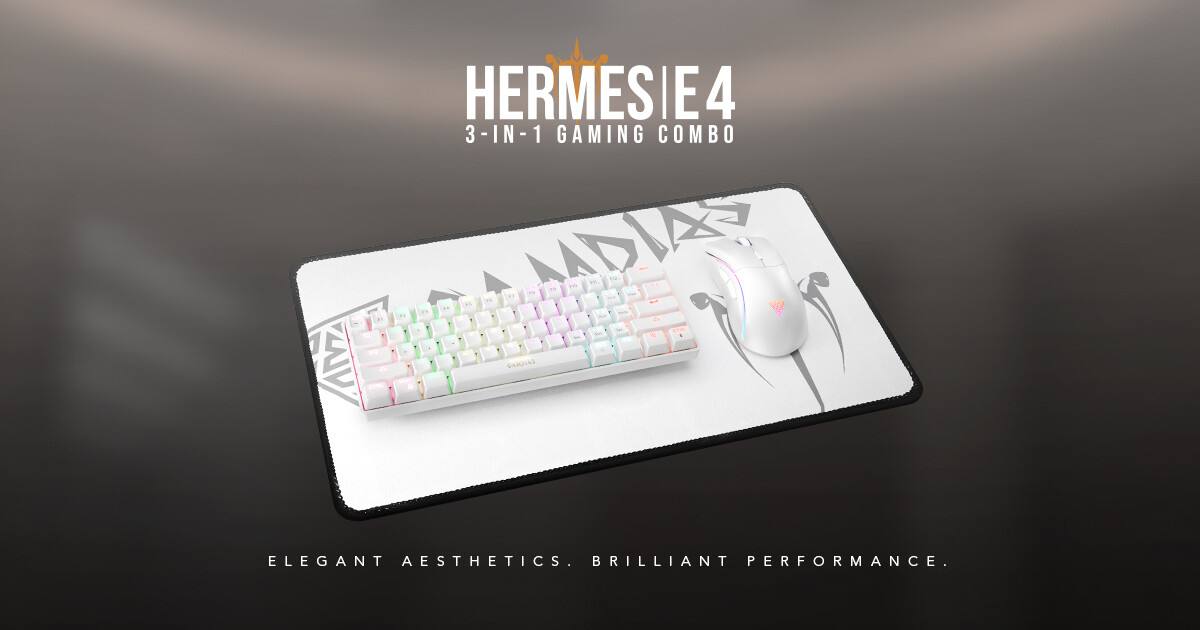 GAMDIAS Announces All-White HERMES E4 3-in-1 Gaming Peripheral Kit
