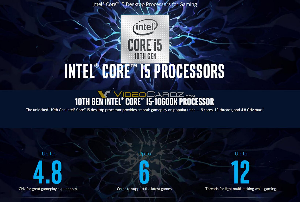 Intel 10th Gen Core Desktop Marketing Materials Confirm Core Counts Techpowerup