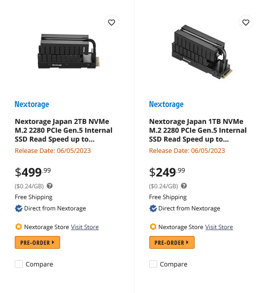 Nextorage Japan 1TB NVMe M.2 2280 PCIe Gen.4 Internal SSD Read Speed up to