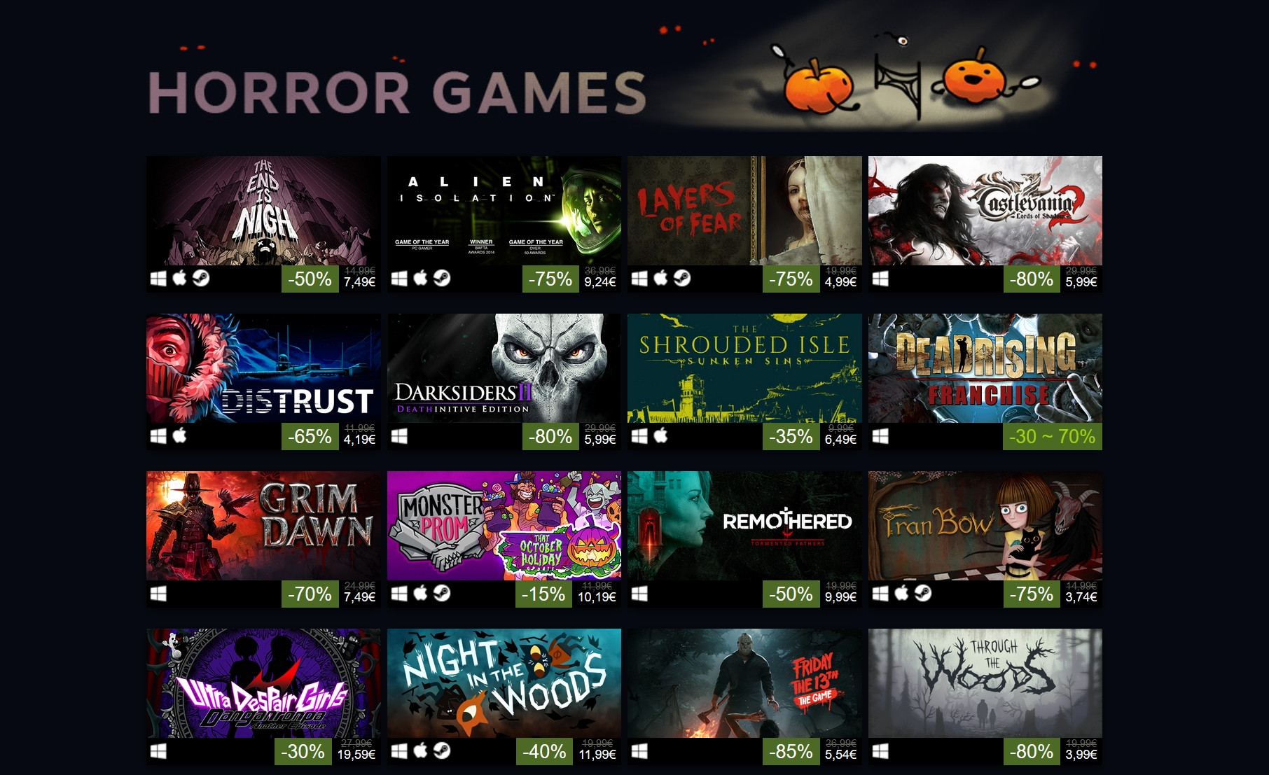 Steam Halloween Sale 18 Is On Up To 85 Off In Some Titles Techpowerup Forums